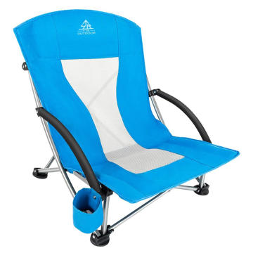 Low Sling big and tall folding chair camping with cup holder best camping lounge picnic chair